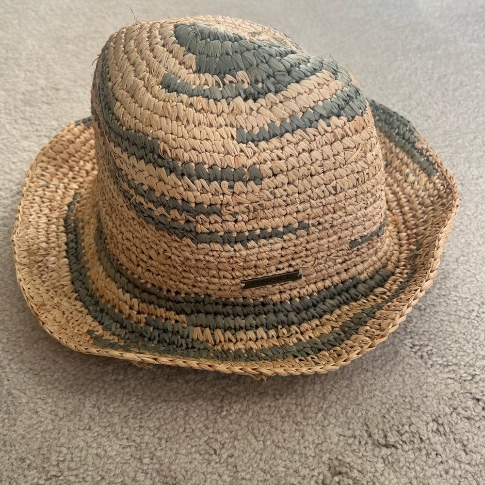 Billabong Straw Fedora Hat in Natural and Olive